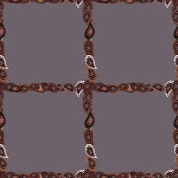 Seamless pattern. Hand drawn frames. Vector. Vintage doodle sketch picture frame Illustrazione stock