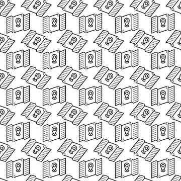 Seamless pattern hand drawn gps map. Doodle black sketch. Sign symbol. Decora Illustrazione stock