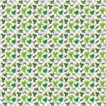 Seamless pattern with hand drawn green bows on light background Stock Illustration