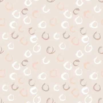 Seamless pattern with hand drawn grunge circles. Ink illustration. Hand drawn Stock Illustration