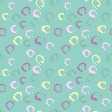 Seamless pattern with hand drawn grunge circles. Ink illustration. Hand drawn Stock Illustration