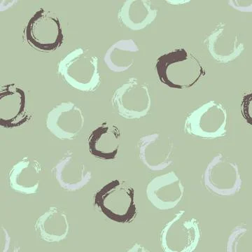 Seamless pattern with hand drawn grunge circles. Ink illustration Stock Illustration