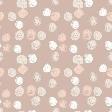 Seamless pattern with hand drawn grunge circles. Ink illustration. Hand drawn Stock Illustration