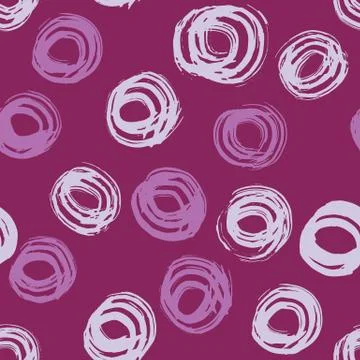 Seamless pattern with hand drawn grunge circles. Ink illustration Stock Illustration