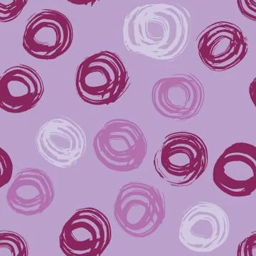 Seamless pattern with hand drawn grunge circles. Ink illustration Stock Illustration