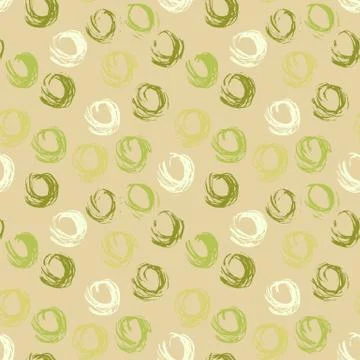 Seamless pattern with hand drawn grunge circles. Ink illustration Illustrazione stock
