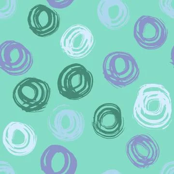 Seamless pattern with hand drawn grunge circles. Ink illustration Stock Illustration