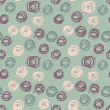 Seamless pattern with hand drawn grunge circles. Ink illustration Stock Illustration