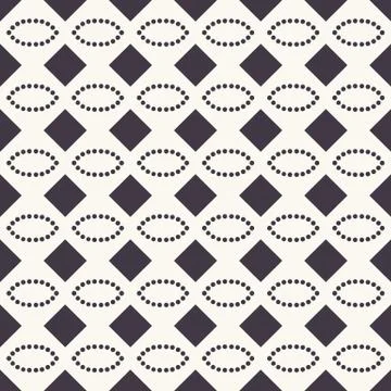 Seamless pattern hand drawn harlequin grid background. Geometric monochrome Stock Illustration