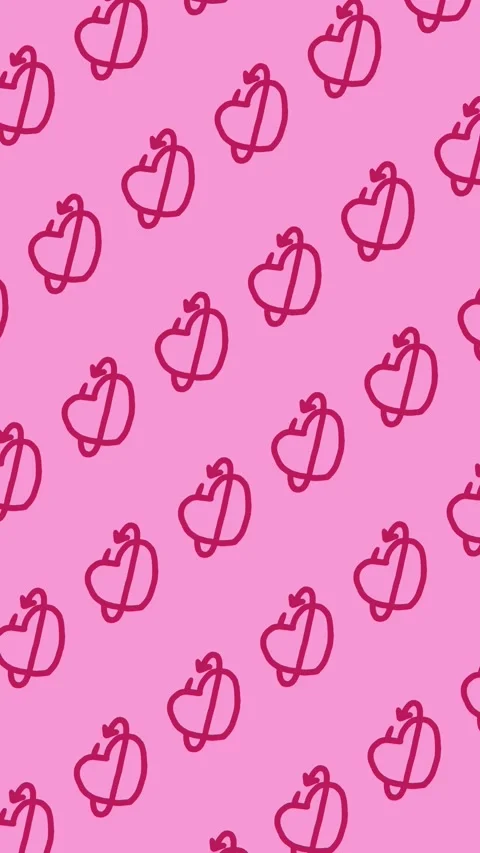 Seamless pattern of hand-drawn heart shaped padlocks on an abstract background Stock Footage 339008266