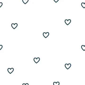 Seamless pattern with hand drawn hearts. Vector illustration Stock Illustration
