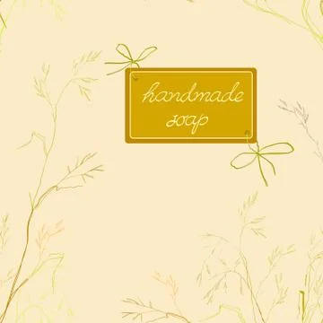 Seamless pattern with hand drawn herbs and plants sketch. Illustrazione stock