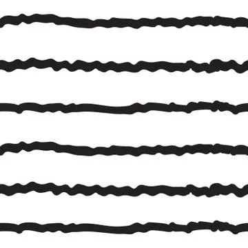 Seamless pattern with hand drawn horisontal lines. Vector illust 스톡 일러스트