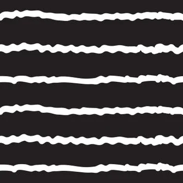 Seamless pattern with hand drawn horisontal lines. Vector illust Stock Illustration