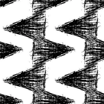 Seamless pattern. Hand drawn Stock Illustration