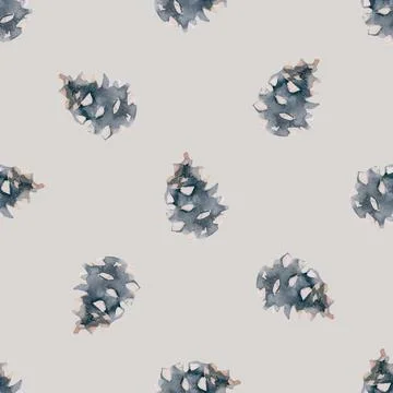 Seamless pattern. Hand drawn illustrations - Forest Autumn collection. Spruce Illustrazione stock