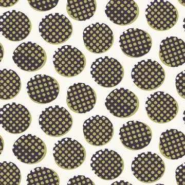 Seamless pattern. Hand drawn imperfect polka dot spot shape background イラスト素材