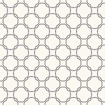 Seamless pattern. Hand drawn interlocking polka dot background. Monochrome dotty Stock Illustration