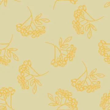 Seamless pattern with hand drawn leaves Illustrazione stock