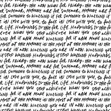Seamless pattern with hand drawn line letterings. Stock Illustration