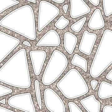 Seamless pattern of hand-drawn lines similar to crack Stockillustratie