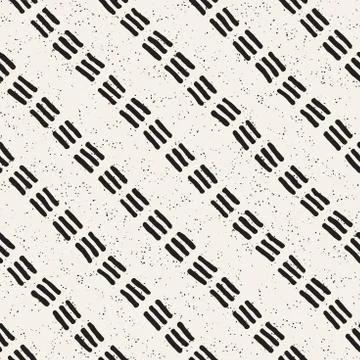 Seamless pattern with hand drawn lines. Abstract background with freehand bru 스톡 일러스트