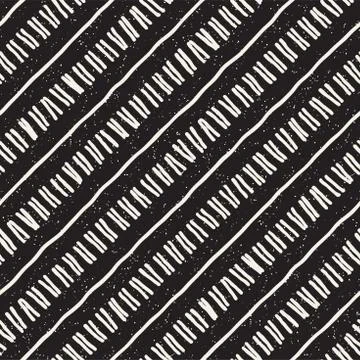 Seamless pattern with hand drawn lines. Abstract background with freehand bru 스톡 일러스트