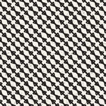 Seamless pattern with hand drawn lines. Abstract background with freehand bru 스톡 일러스트