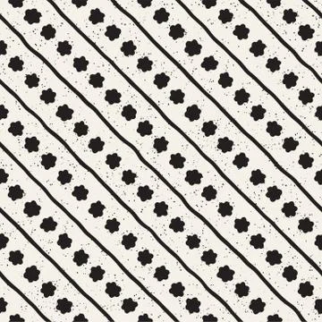 Seamless pattern with hand drawn lines. Abstract background with freehand bru 스톡 일러스트