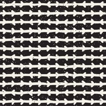 Seamless pattern with hand drawn lines. Abstract background with freehand bru 스톡 일러스트