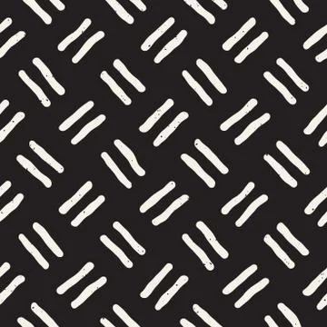 Seamless pattern with hand drawn lines. Abstract background with freehand bru Stock Illustration