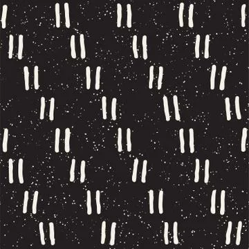 Seamless pattern with hand drawn lines. Abstract background with freehand bru 스톡 일러스트