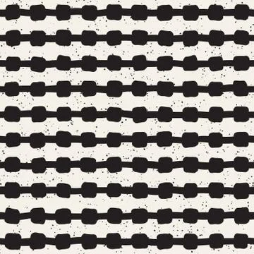 Seamless pattern with hand drawn lines. Abstract background with freehand bru Stock Illustration