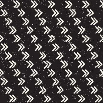 Seamless pattern with hand drawn lines. Abstract background with freehand bru 스톡 일러스트