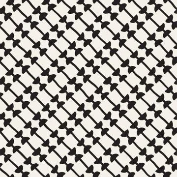 Seamless pattern with hand drawn lines. Abstract background with freehand bru Illustrazione stock