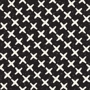 Seamless pattern with hand drawn lines. Abstract background with freehand bru 스톡 일러스트