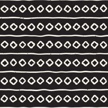 Seamless pattern with hand drawn lines. Abstract background with freehand bru Stock Illustration