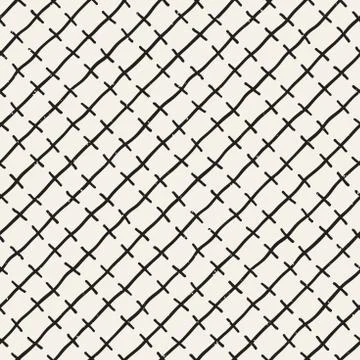Seamless pattern with hand drawn lines. Abstract background with freehand bru Stock Illustration