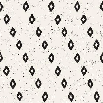 Seamless pattern with hand drawn lines. Abstract background with freehand bru Stock Illustration
