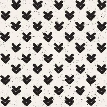 Seamless pattern with hand drawn lines. Abstract background with freehand bru 스톡 일러스트