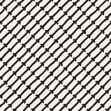 Seamless pattern with hand drawn lines. Abstract background with freehand bru 스톡 일러스트