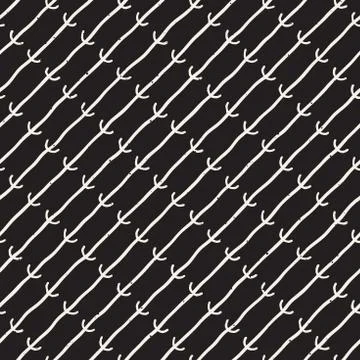 Seamless pattern with hand drawn lines. Abstract background with freehand bru 스톡 일러스트