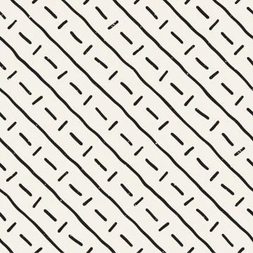 Seamless pattern with hand drawn lines. Abstract background with freehand bru 스톡 일러스트