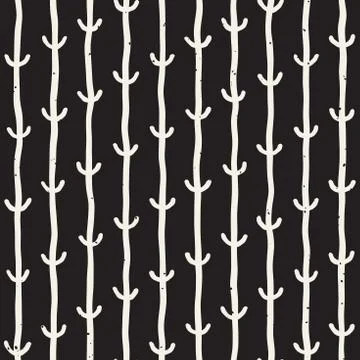 Seamless pattern with hand drawn lines. Abstract background with freehand bru 스톡 일러스트