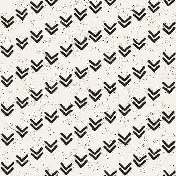 Seamless pattern with hand drawn lines. Abstract background with freehand bru Stock Illustration