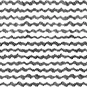 Seamless pattern with hand drawn lines. Vector illustration 库存插图