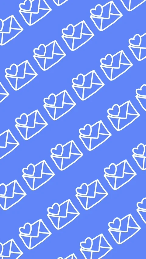 Seamless pattern of hand-drawn love letters on an abstract vertical background Stock-Footage 338262954