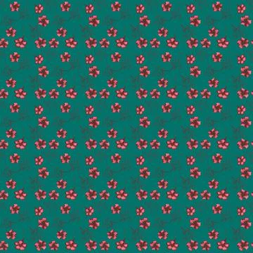 Seamless Pattern with Hand Drawn Marigold Flower. Stock Illustration