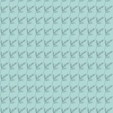 Seamless Pattern with Hand Drawn Marigold Flower Leaves. Stock Illustration