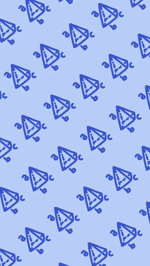 Seamless pattern of hand-drawn math geometry graphs on an abstract vertical blue Stock Footage 339008512